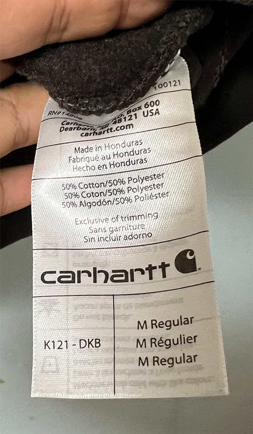 칼하트 K121 미드웨이트 남자후디 오버핏 M 95-100  상품이미지5