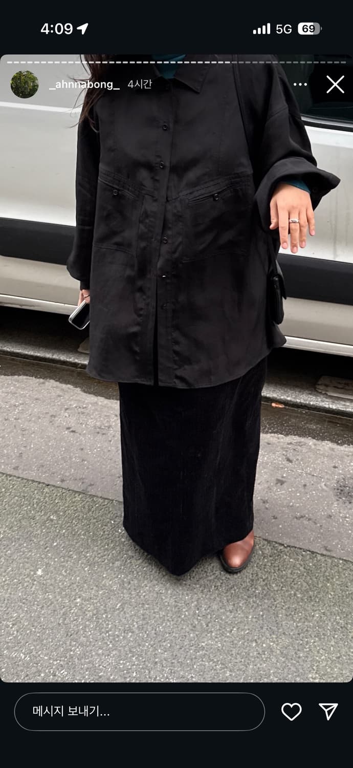 에토스 벨벳 밴딩 스커트 블랙 상품이미지4