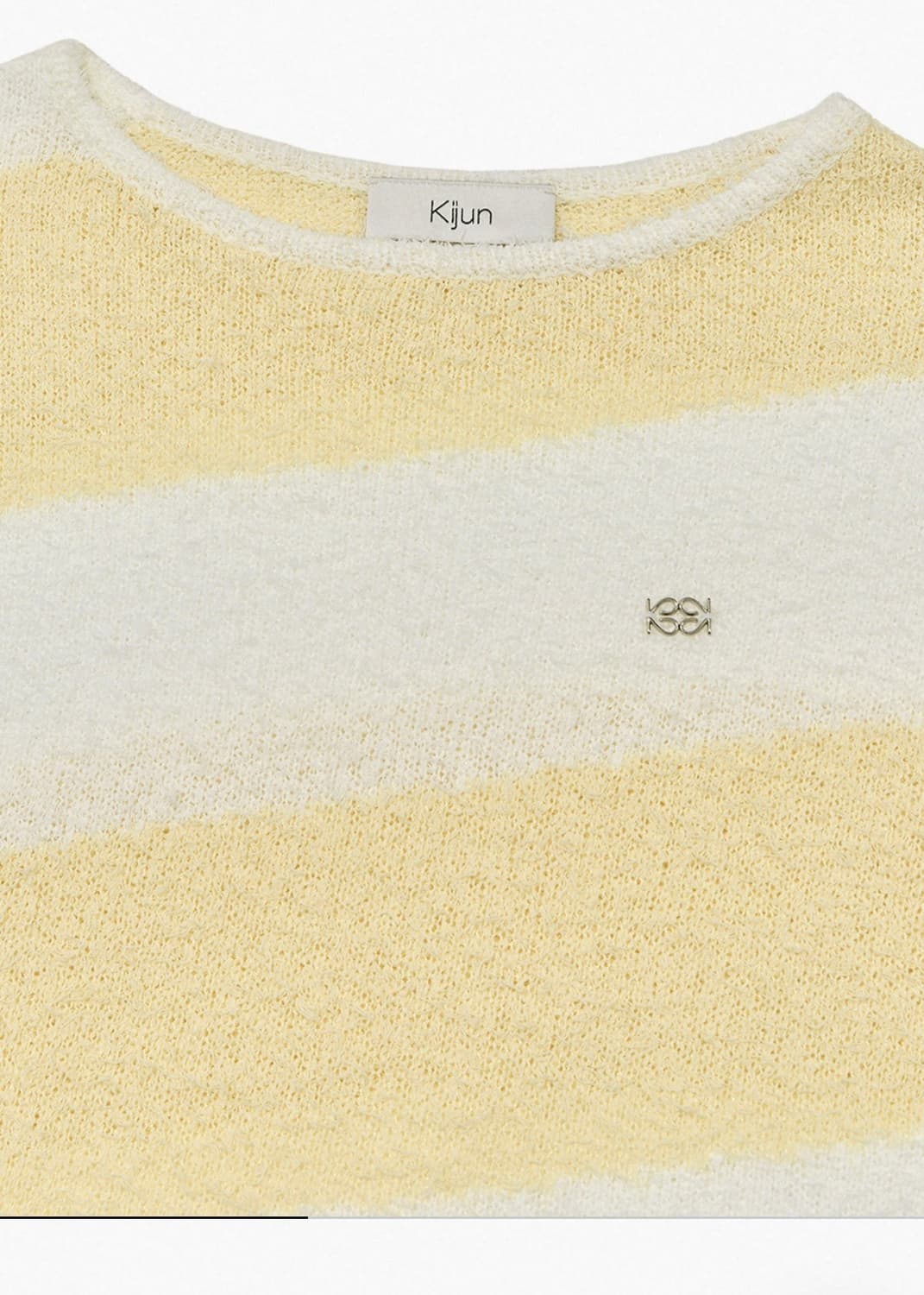 Oblique knit pullover yellow off-white 상품이미지2