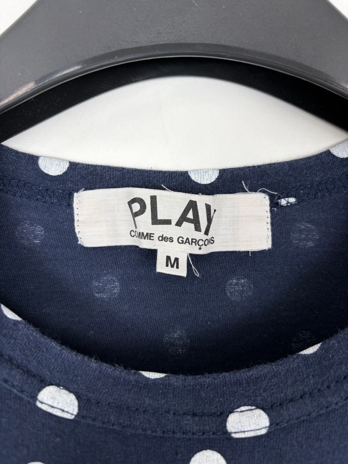 a258) 꼼데가르송 레드와펜 도트 롱슬리브 상품이미지3