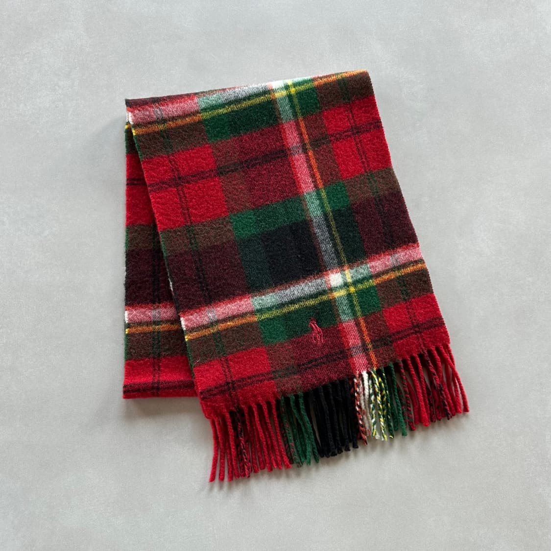 폴로 랄프로렌 타탄 체크 램스울 머플러 목도리 상품이미지2