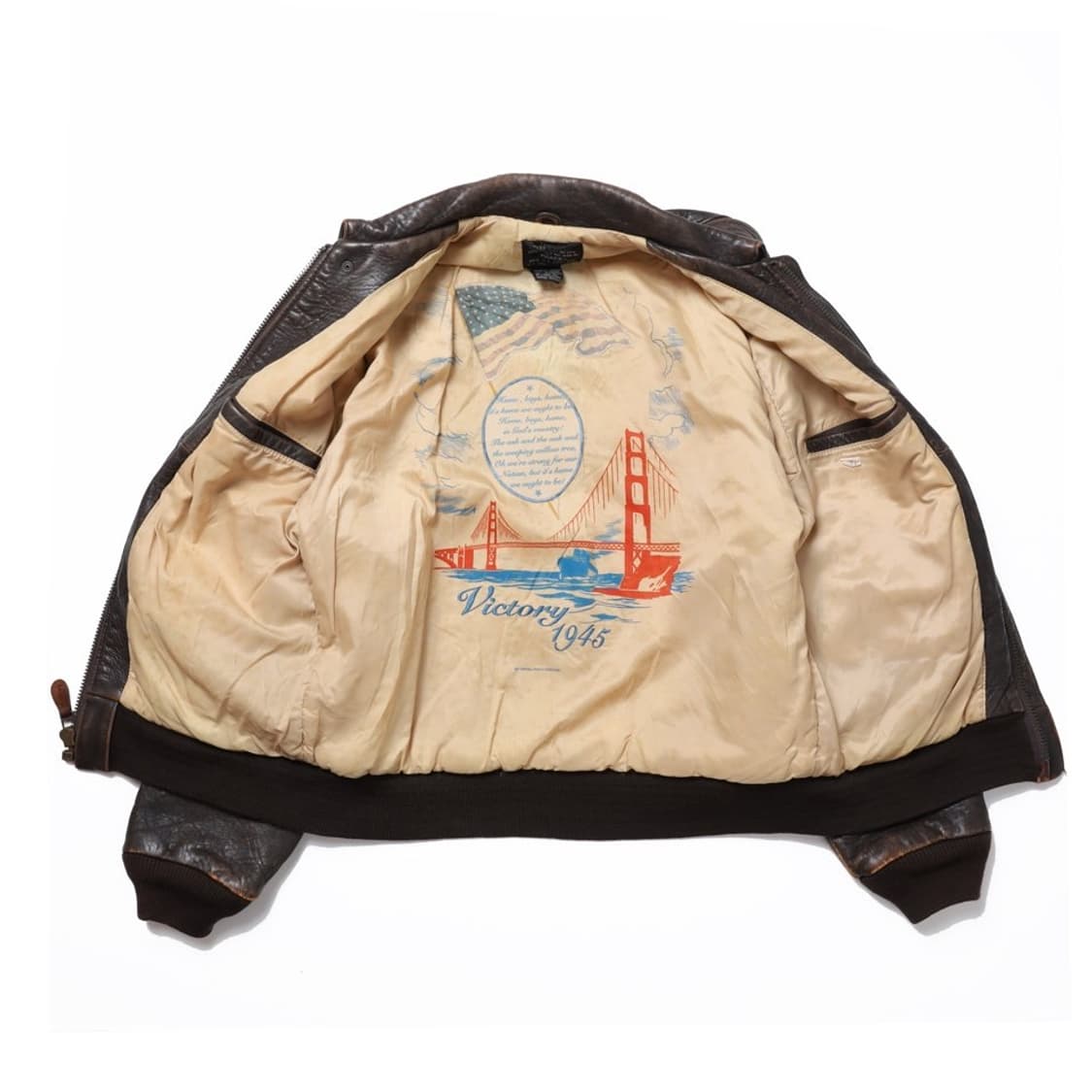 80's AVIREX Eagle Sqdn A-2 Flight Jacket 상품이미지4