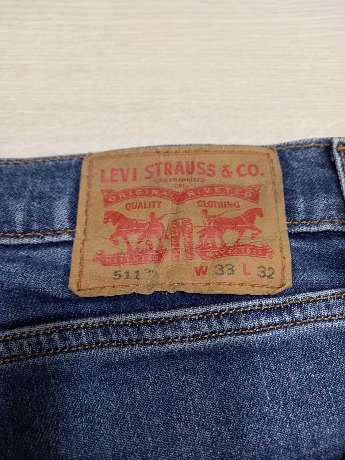 34 리바이스511 워싱 스판 슬림일자진 34-548 상품이미지5