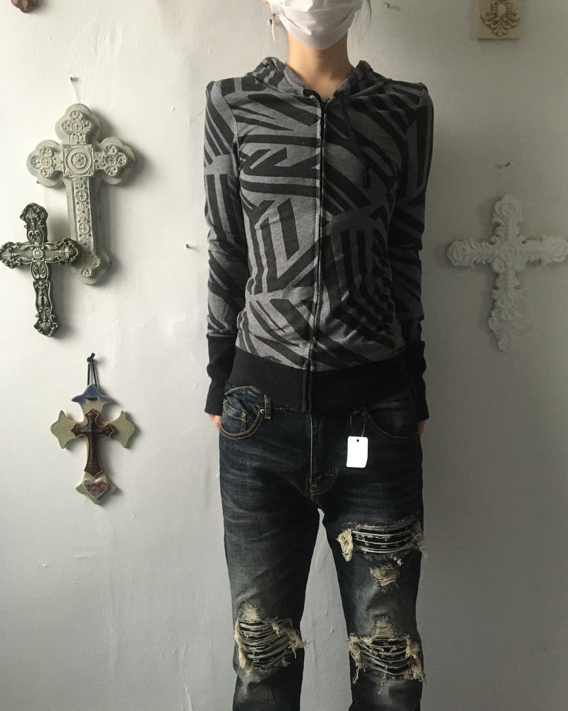 Pattern hood zip up 상품이미지6