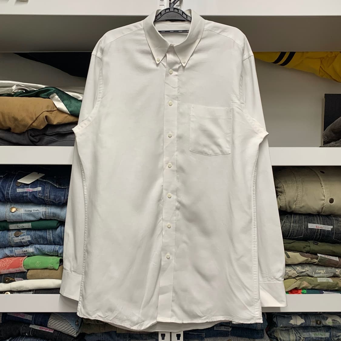 [XL] VTG 화이트 옥스포드 워크셔츠 상품이미지2