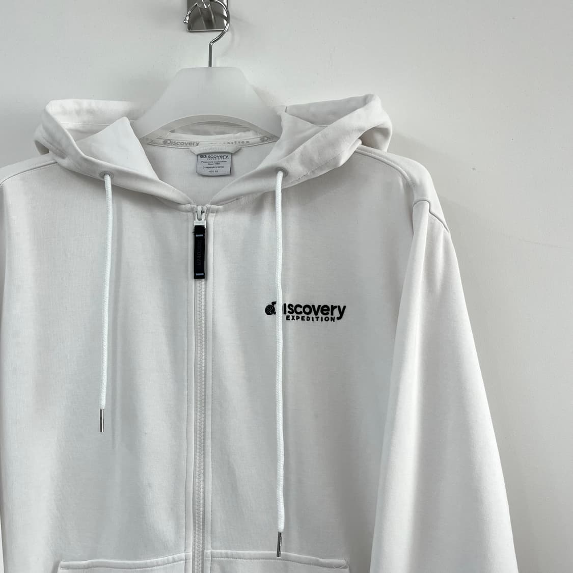 디스커버리 익스페디션 화이트 베이직 후드집업 상품이미지4