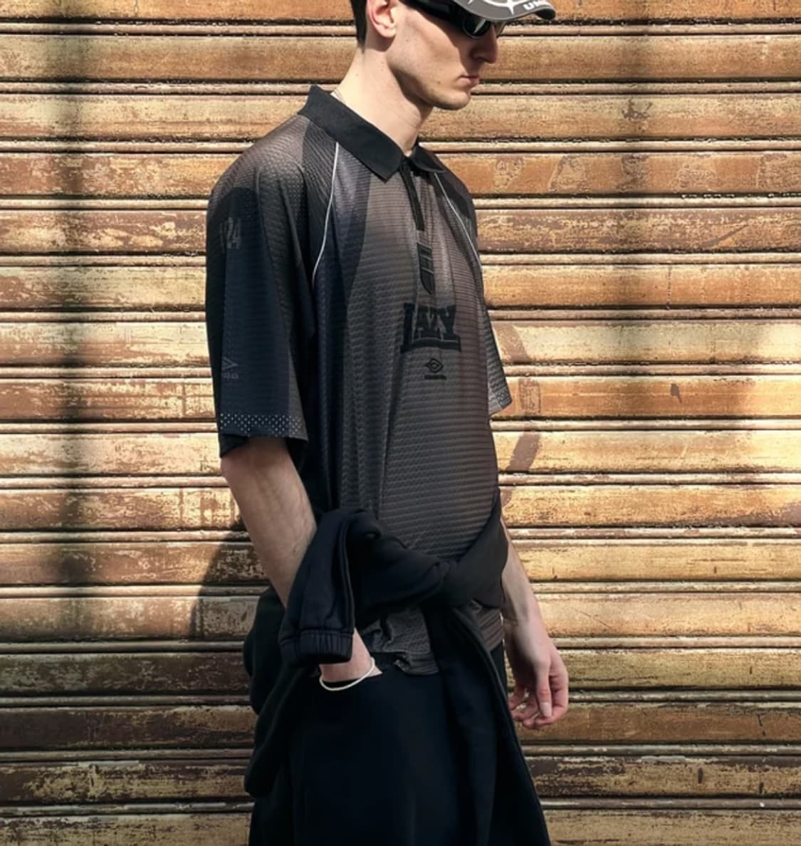 US M 체감 XL. 엄브로 X 슬램잼 97/98 폴로 메쉬 져지 티셔츠 상품이미지4