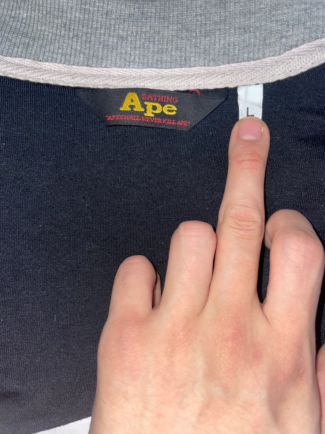 베이프 OG 로고 리버시블 스타디움 자켓 L 상품이미지3