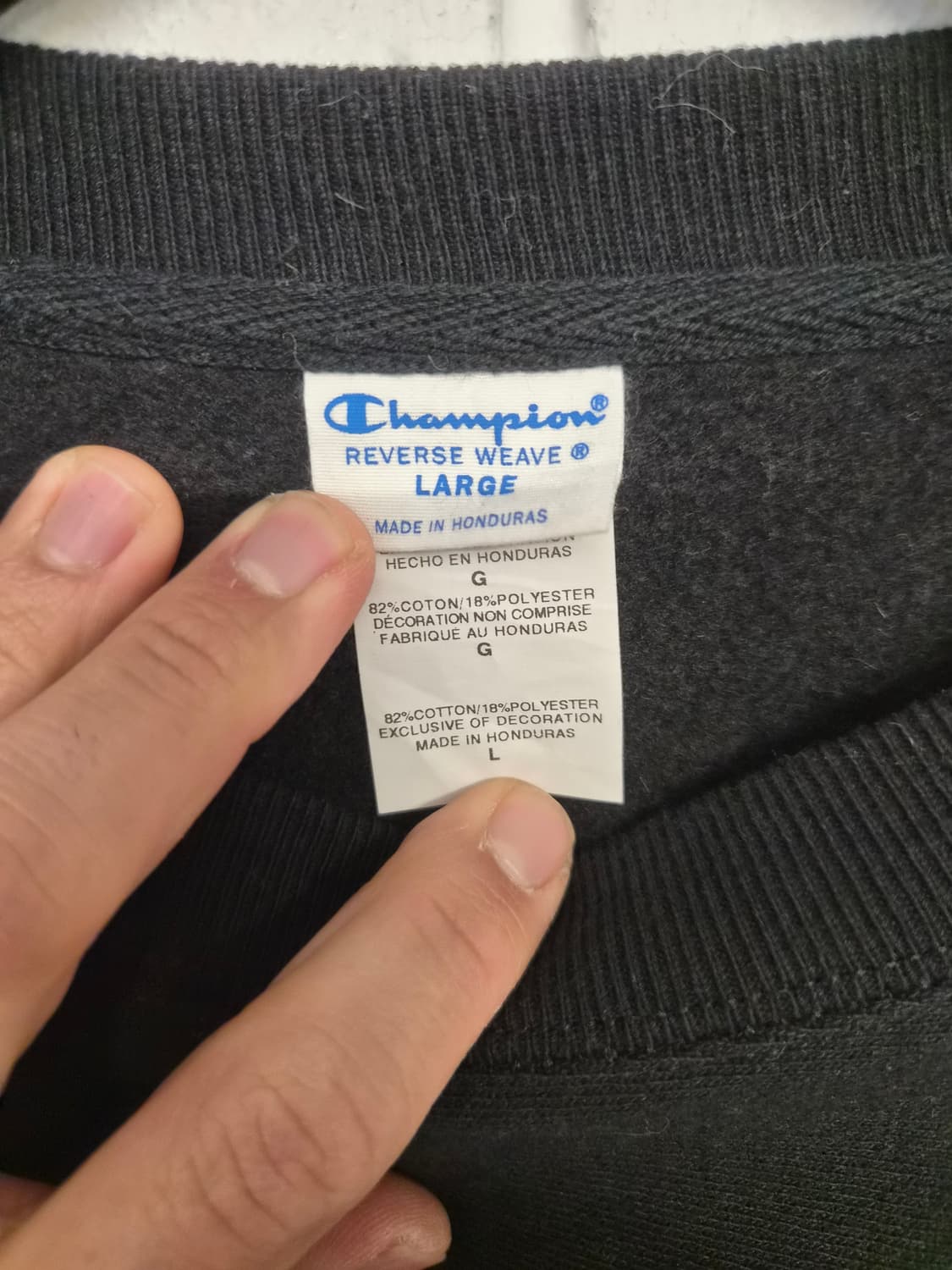 L/105) 챔피온 리버스위브 맨투맨 팝니다 상품이미지3