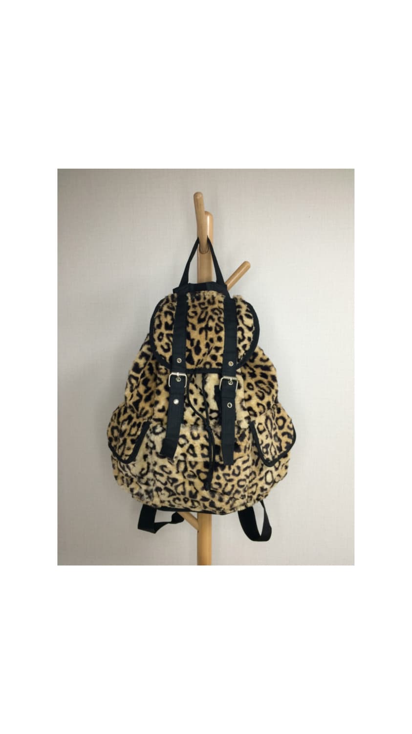 빈티지 레오파드 퍼 백팩 상품이미지1