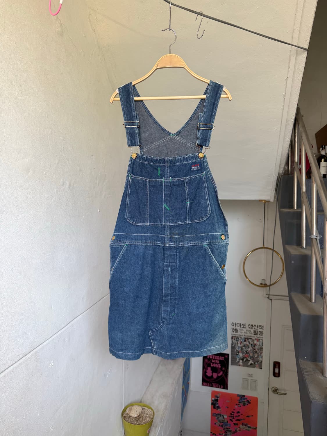 LEVI‘S 고전 데님 멜빵 스커트 상품이미지1