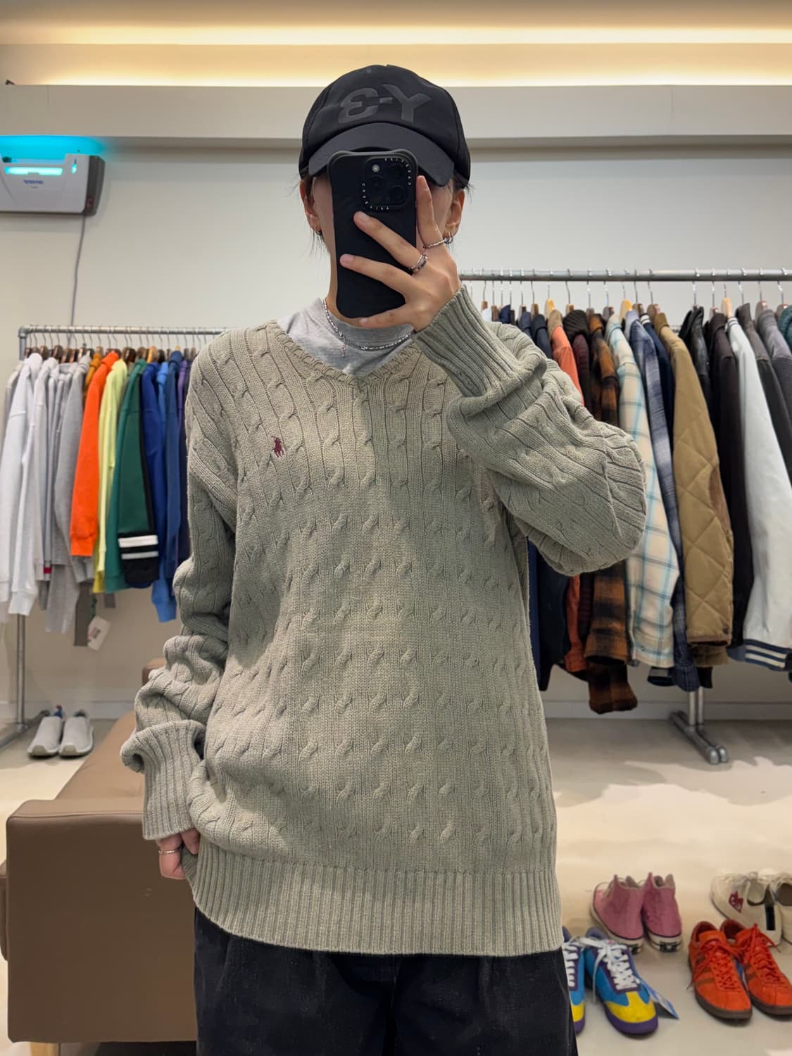 폴로 랄프로렌 브이넥 꽈배기 니트 상품이미지5