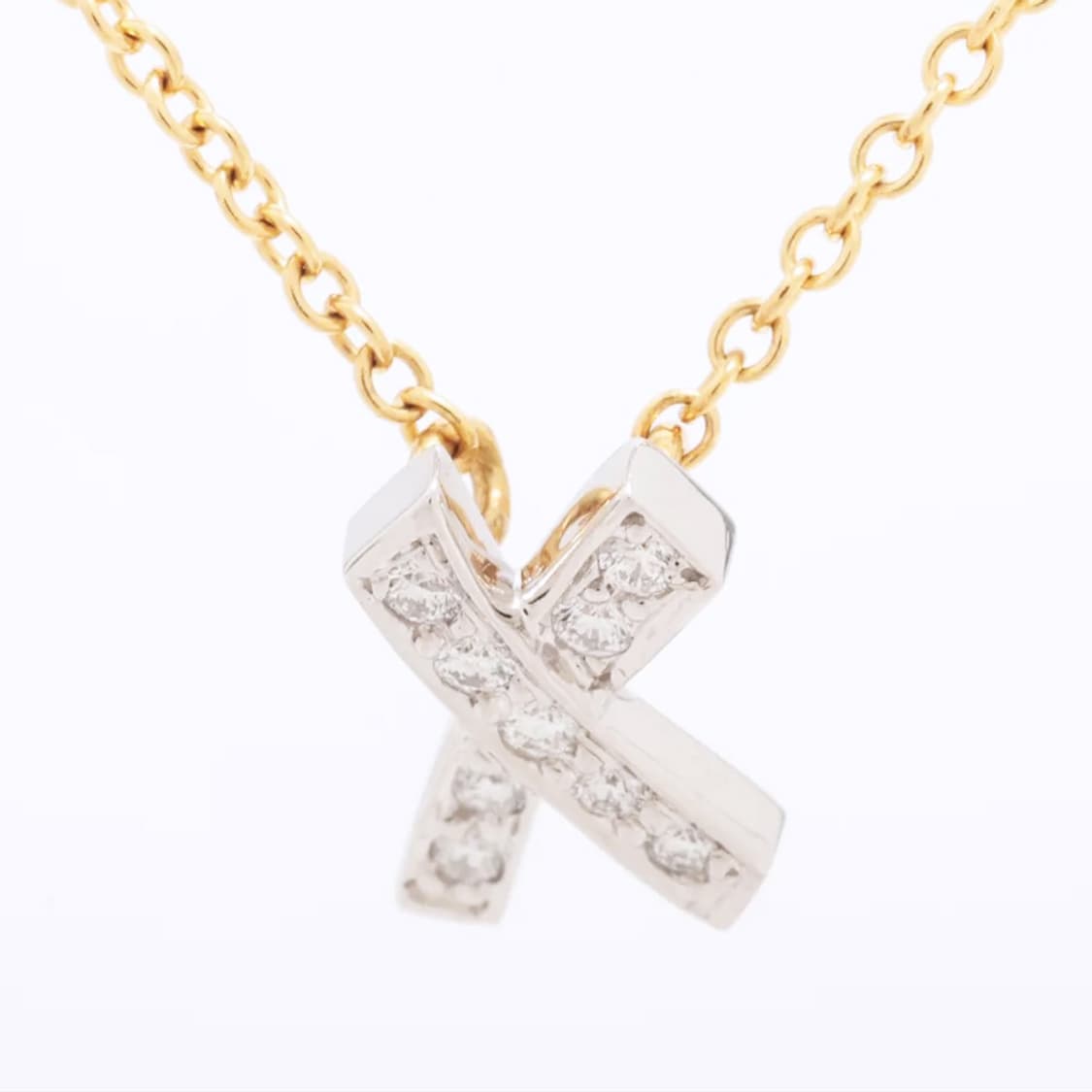 티파니앤코 키싱 9P 천연다이아몬드 18K 옐로우골드 펜던트 목걸이 상품이미지1