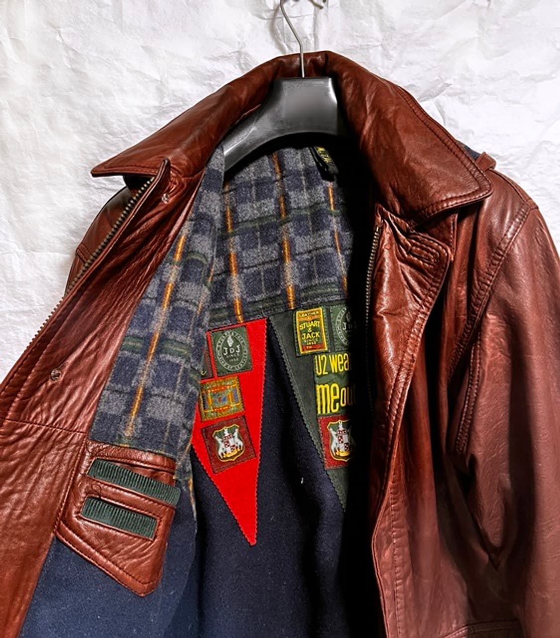 90s레트로 U2Wear MeOut 리얼 가죽자켓 루즈 M 105~110 상품이미지2