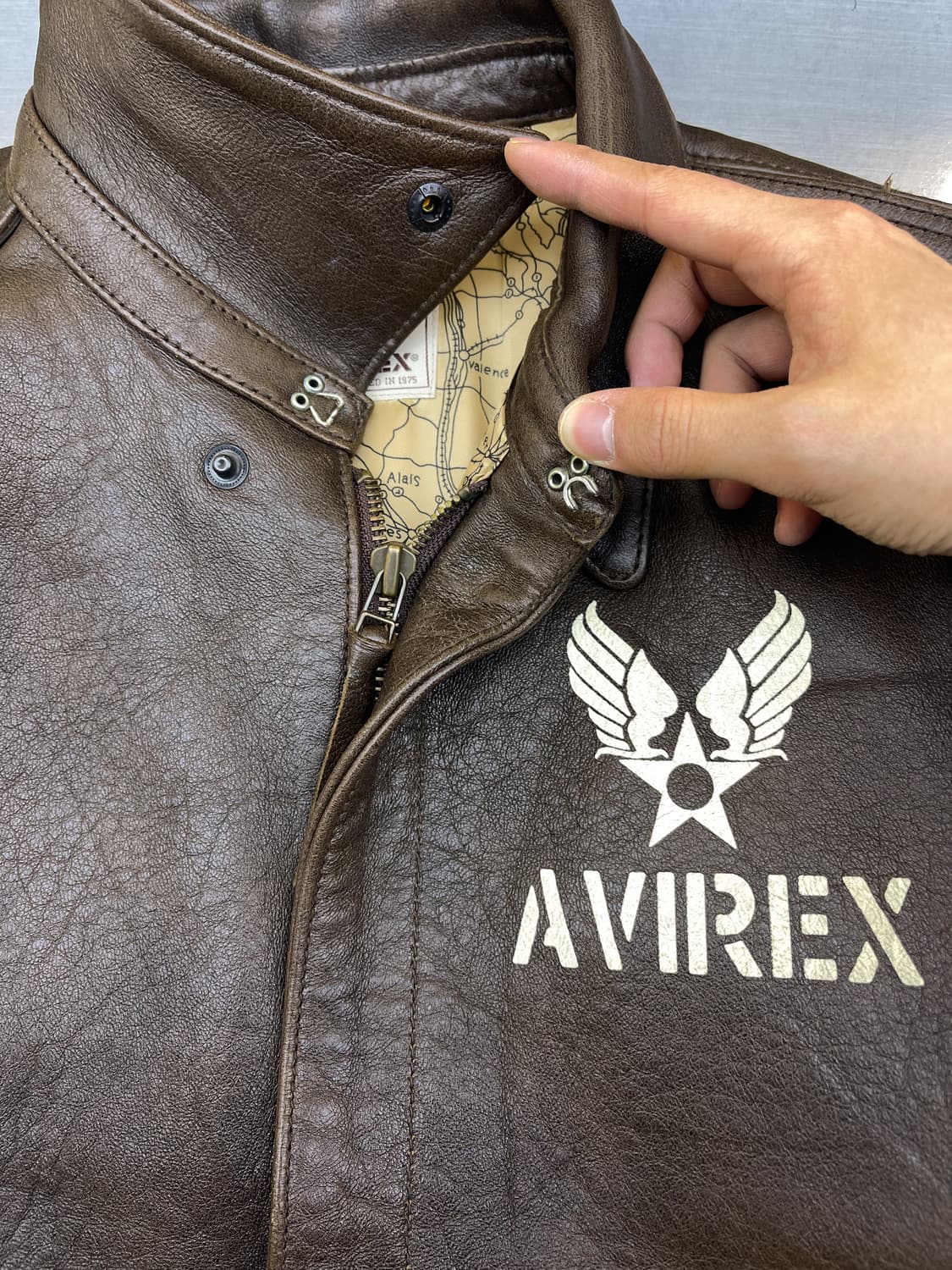 아비렉스 타입 A-2 핀업 걸 레더 자켓 상품이미지7