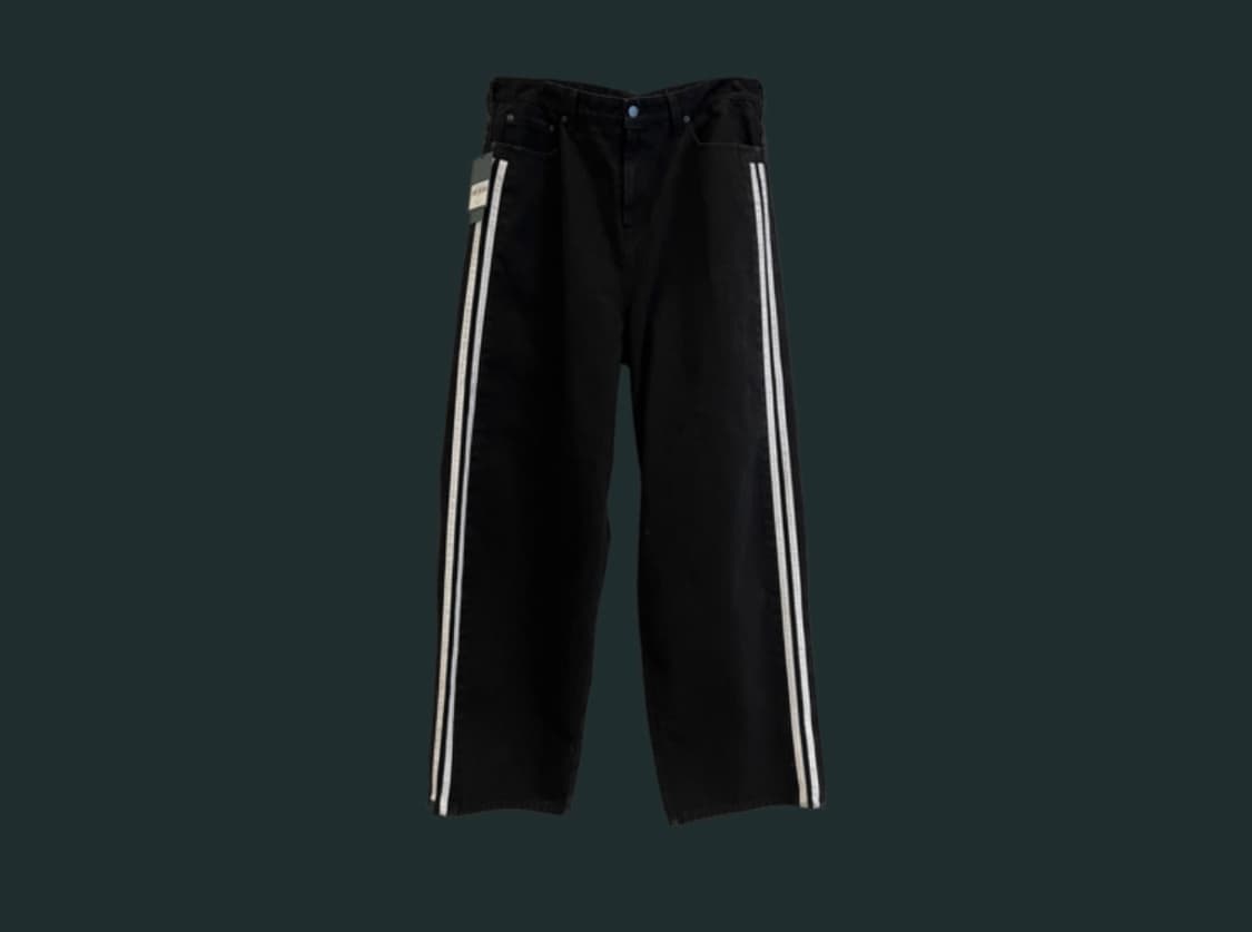 언더마이카 더블 사이드라인 블랙 배기진 2사이즈 상품이미지1