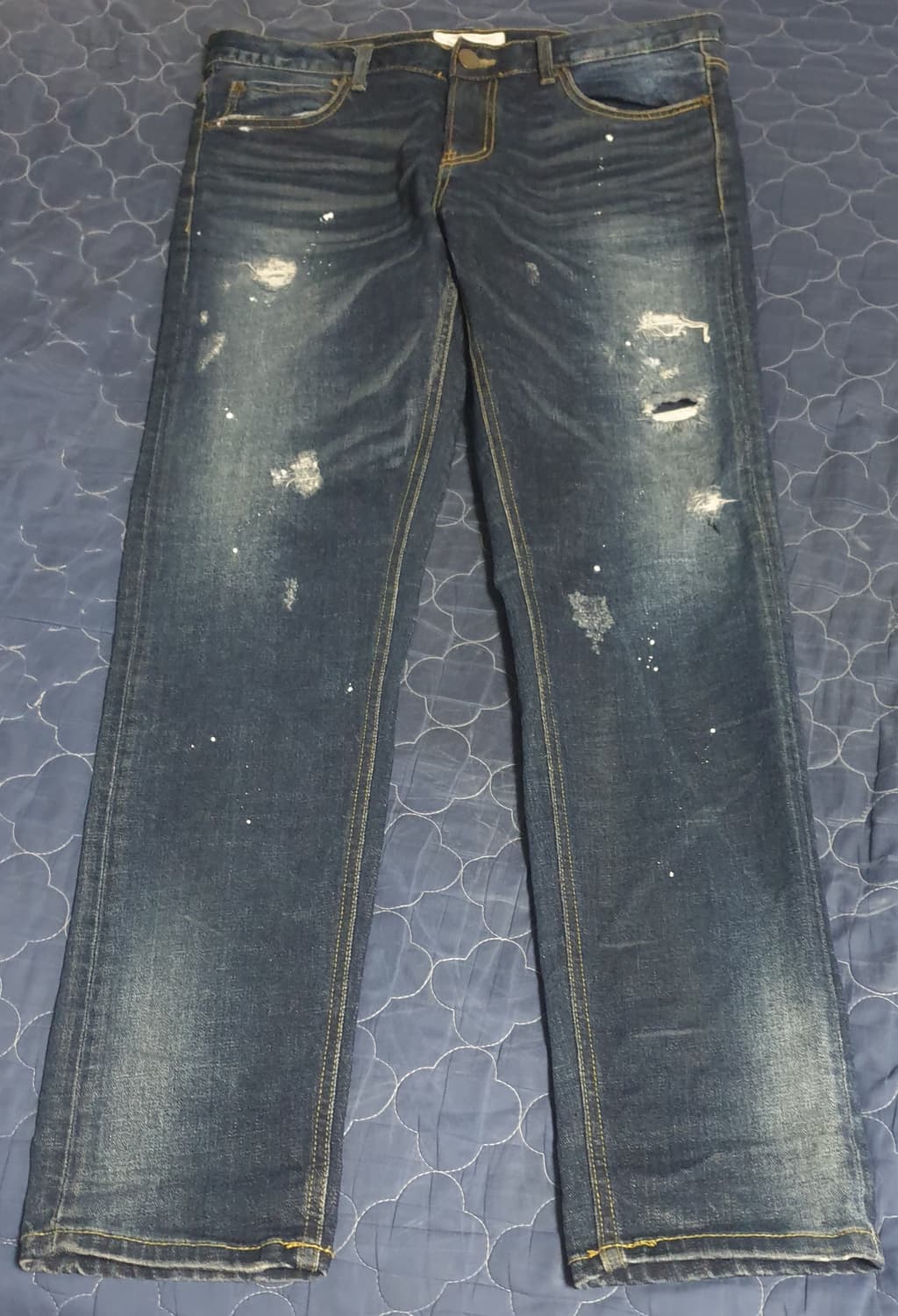 크리에이티브 앤트 빈티지 워싱 페인팅 데님 팬츠 (허리 34) 상품이미지1