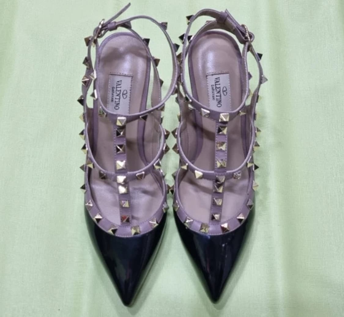 Valentino 발렌티노  락스터드힐 라벤더 블랙 39 상품이미지2