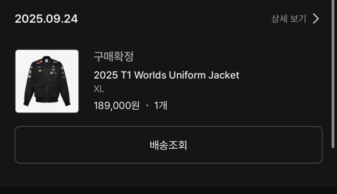 T1 2025 월드 유니폼 자켓 xl 상품이미지2