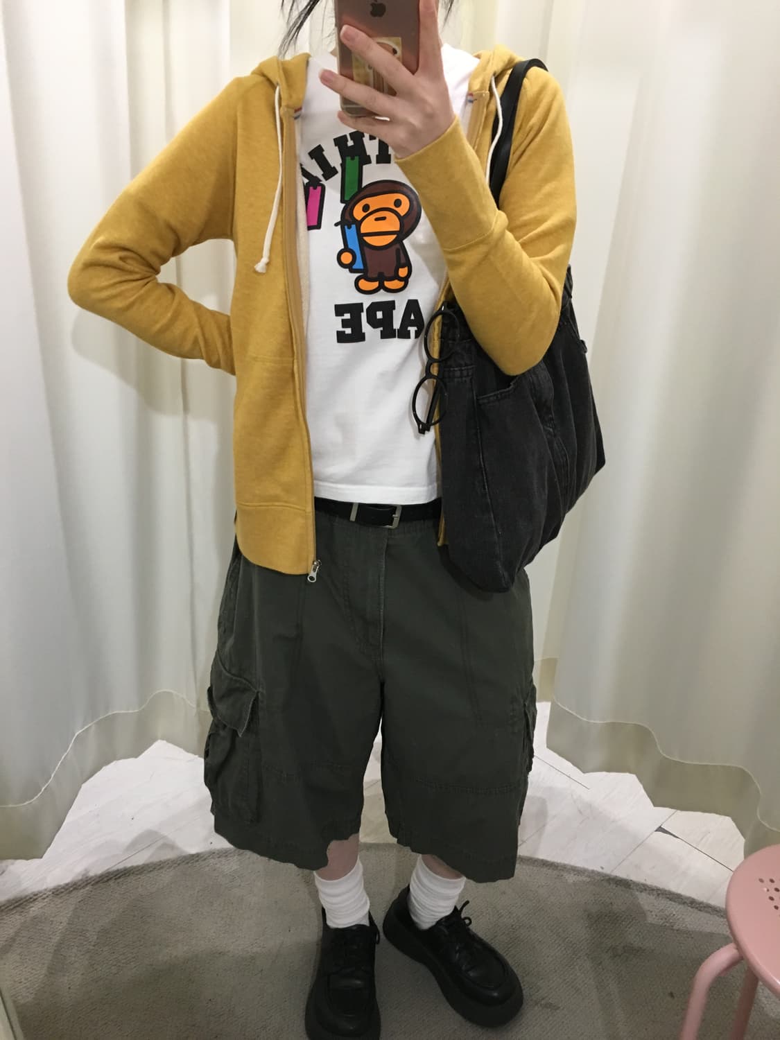 aigle yellow hoodie 상품이미지4
