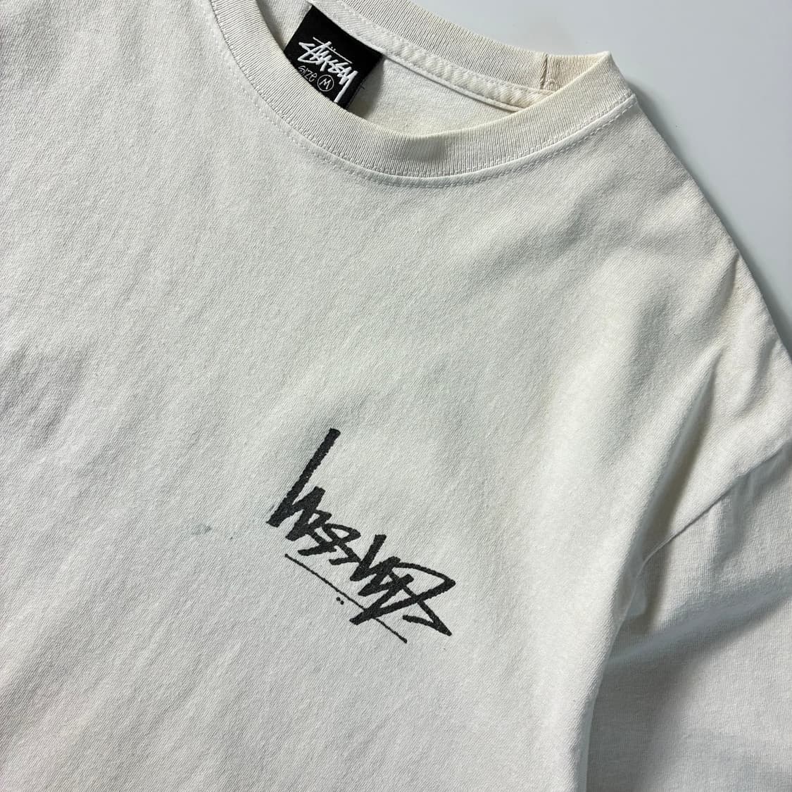 Stussy  스투시 플립 화이트 반팔 티셔츠  상품이미지4