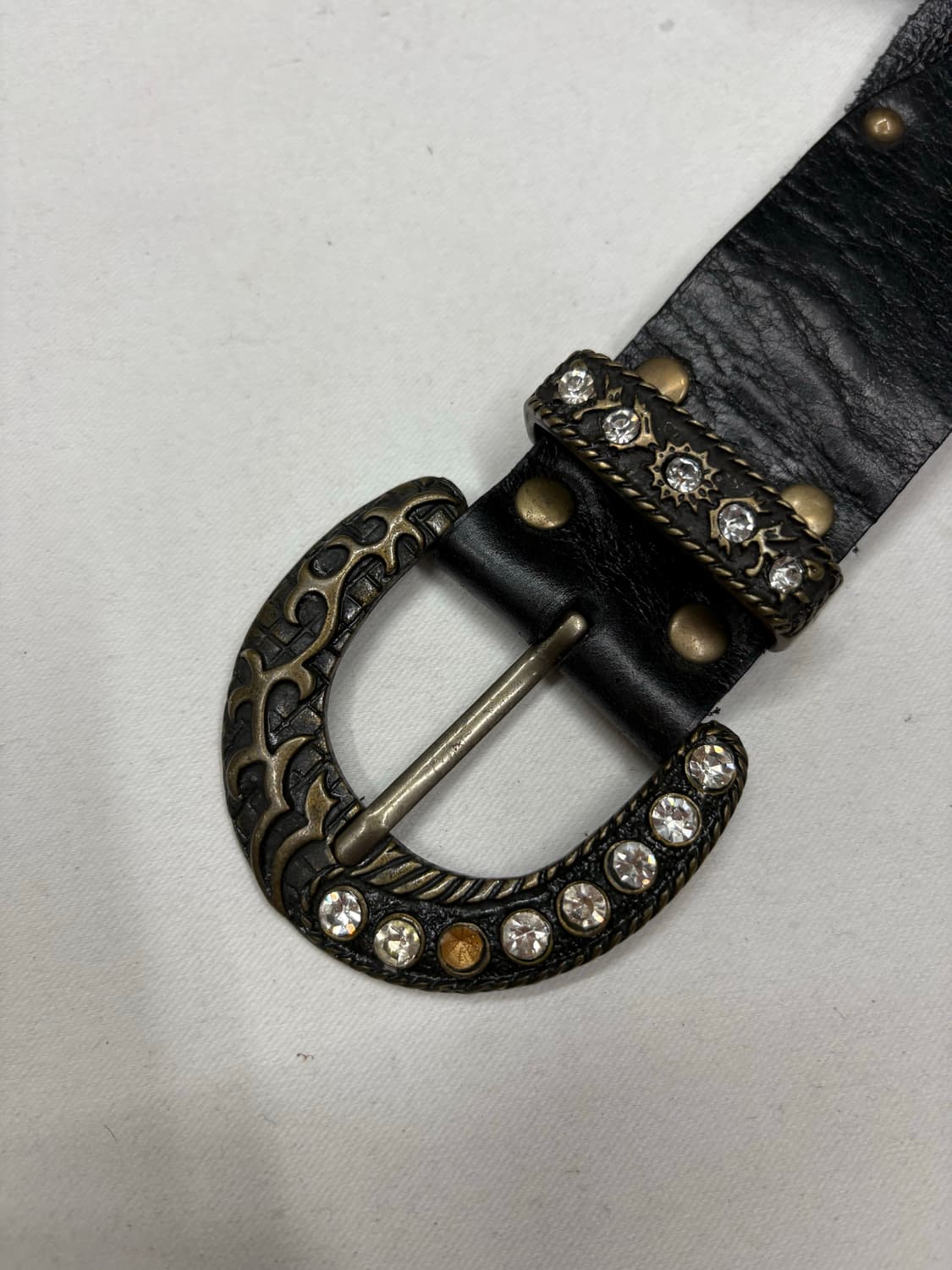 빈티지 웨스턴 웨이브 버클 벨트 상품이미지5