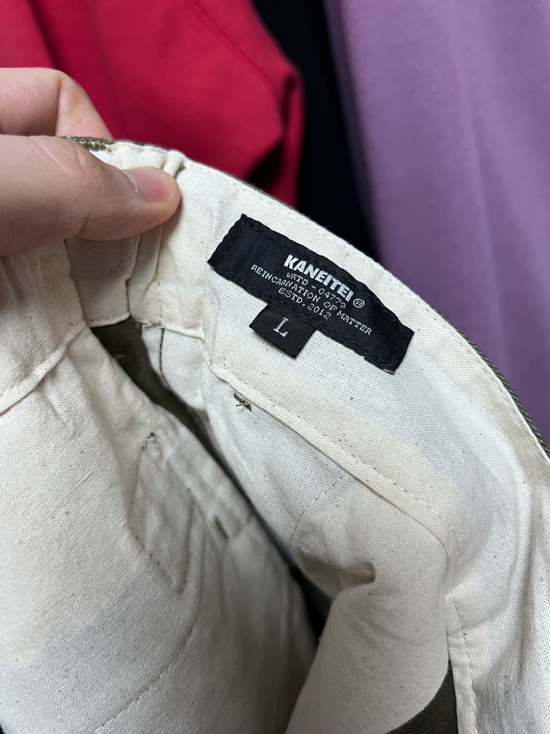 올리브 워크 팬츠 카네이테이 L 상품이미지4