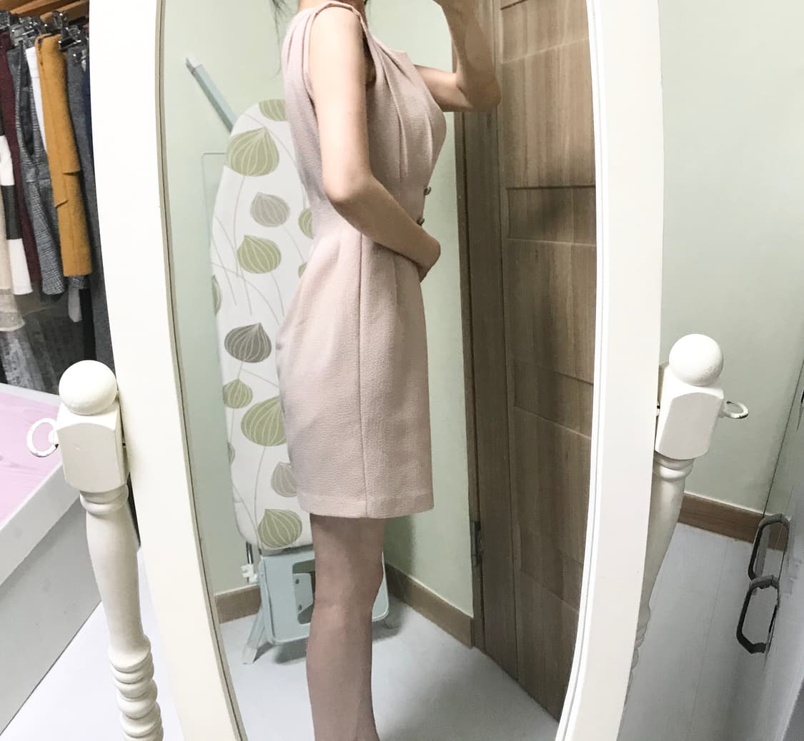 55ㅡ 민소매 연핑크 원피스 상품이미지2