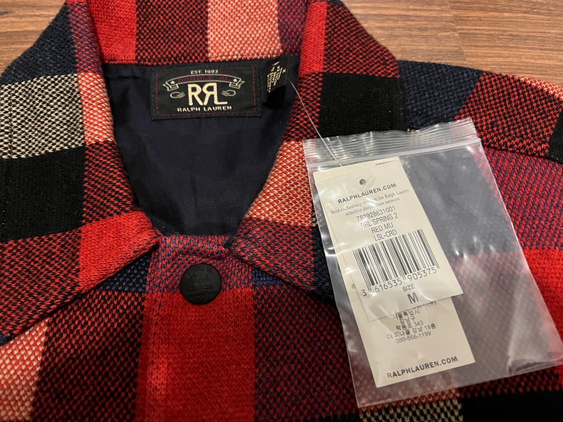 더블알엘 RRL 플레이드 Plaid 체크 울 점퍼 자켓 사이즈 M 상품이미지2