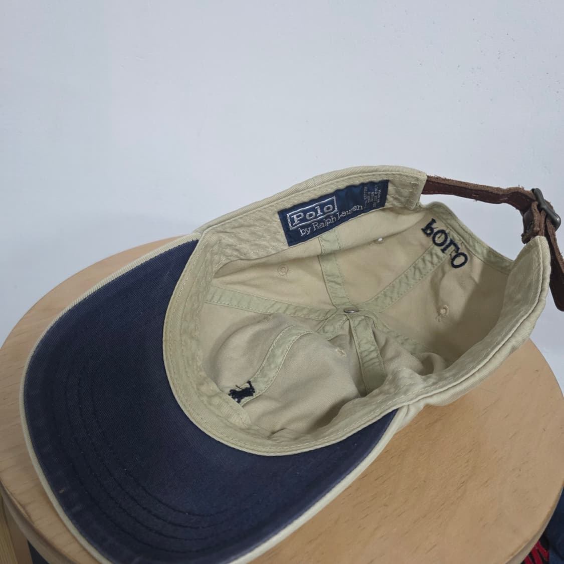 폴로 랄프로렌 베이지 볼캡 모자 가죽 스트랩 상품이미지6