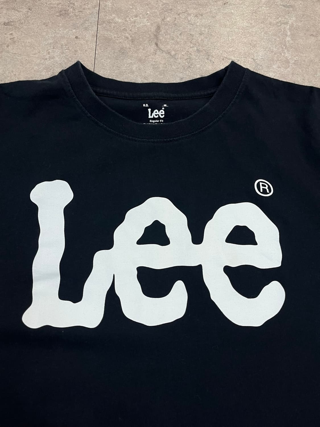 리 빅로고 반팔티 블랙 M #csz3920 상품이미지5