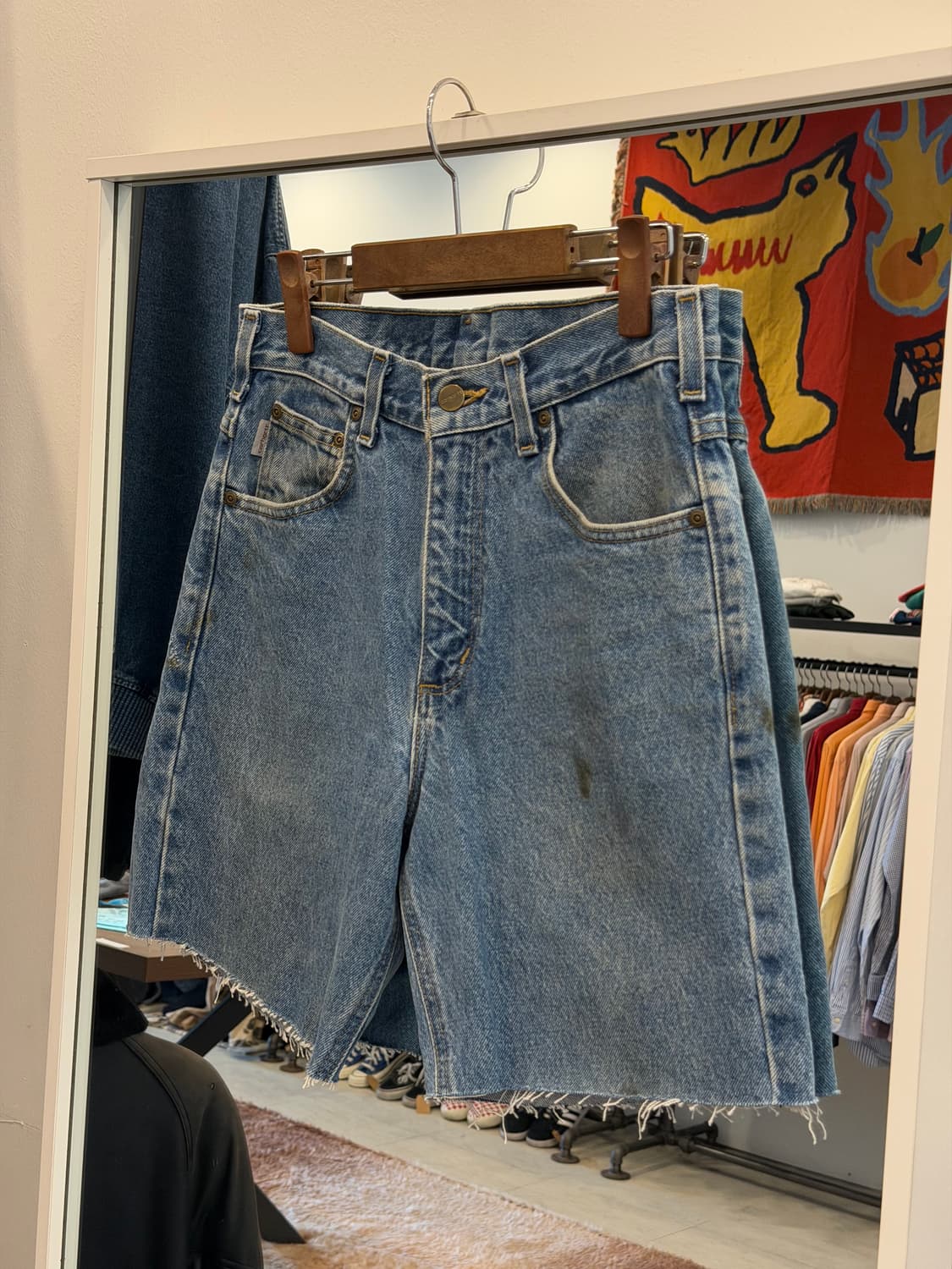 Carhartt 칼하트 컷오프 데님 쇼츠 (29inch) 상품이미지1