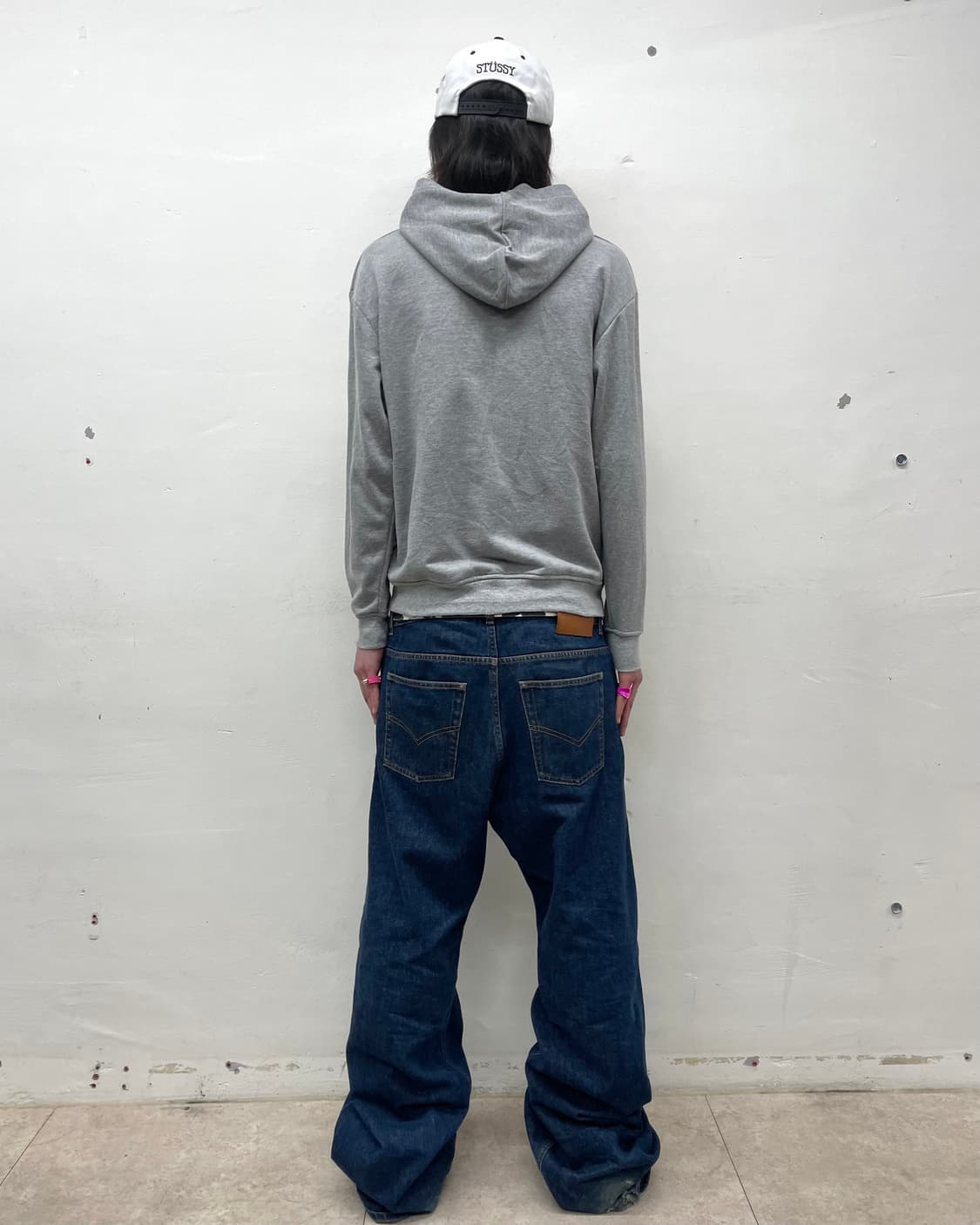 Silver Big Zipper Green Hood Zip-Up 상품이미지4