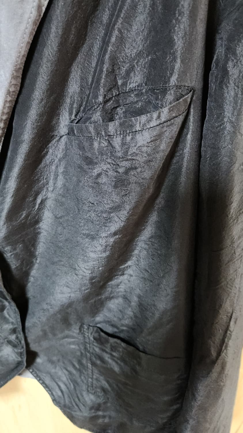 발렌시아가 여성 블랙 투톤 실크 자켓 38 66사이즈 상품이미지3