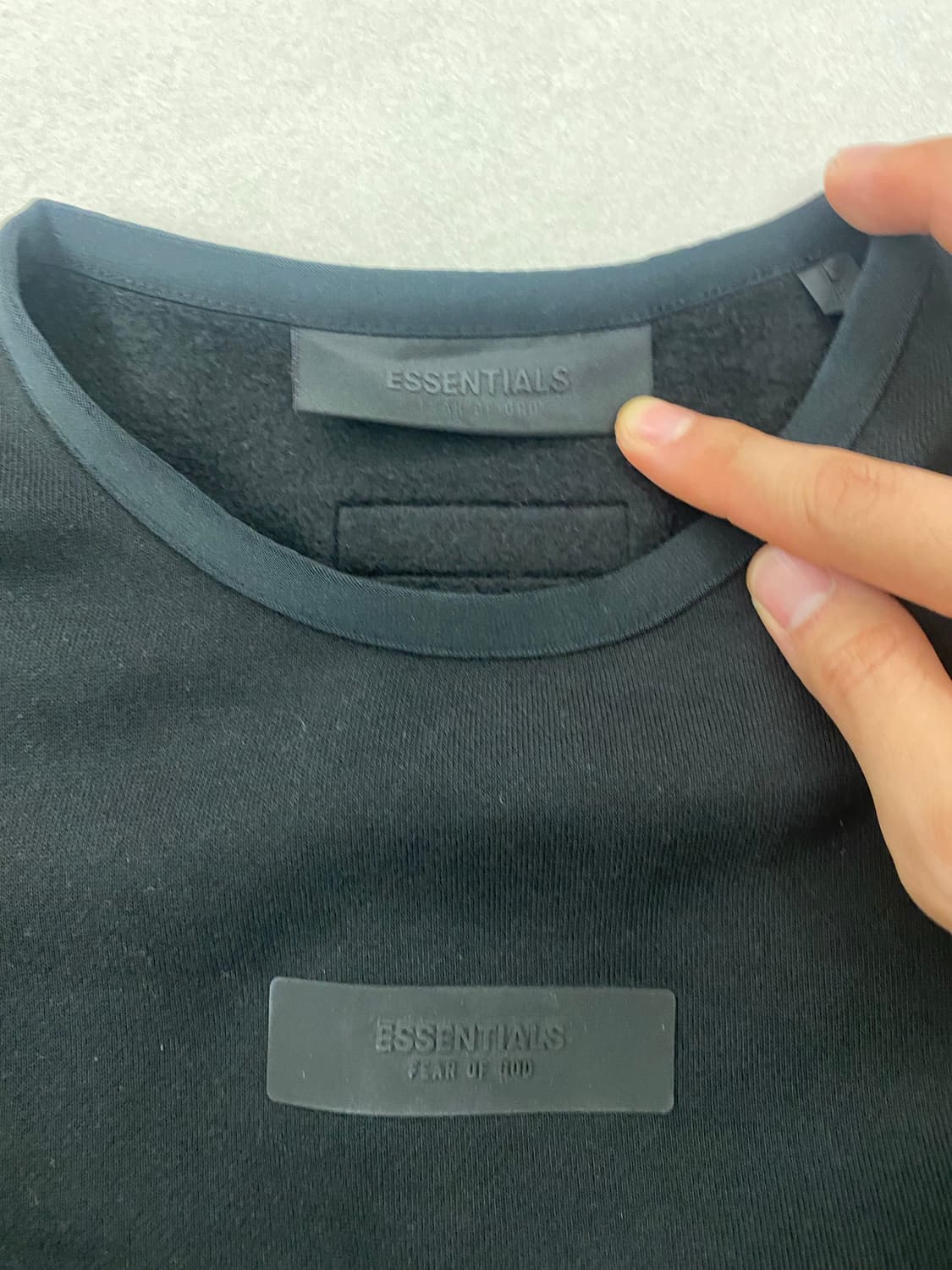 피오갓 에센셜 스웻셔츠 블랙, L 상품이미지4