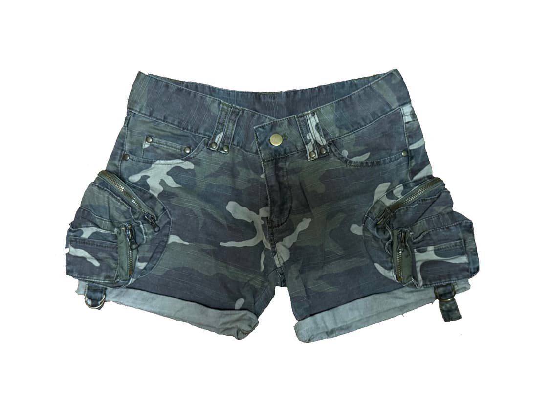 카고 카모 밀리터리 숏팬츠 반바지 y2k 펑크갸루 빈티지 상품이미지1