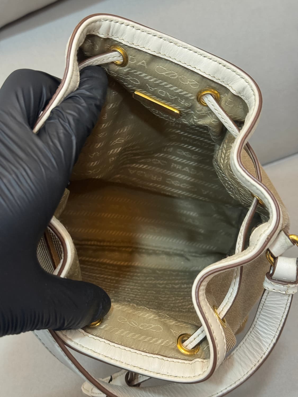 프라다 자카드 버킷백 상품이미지5