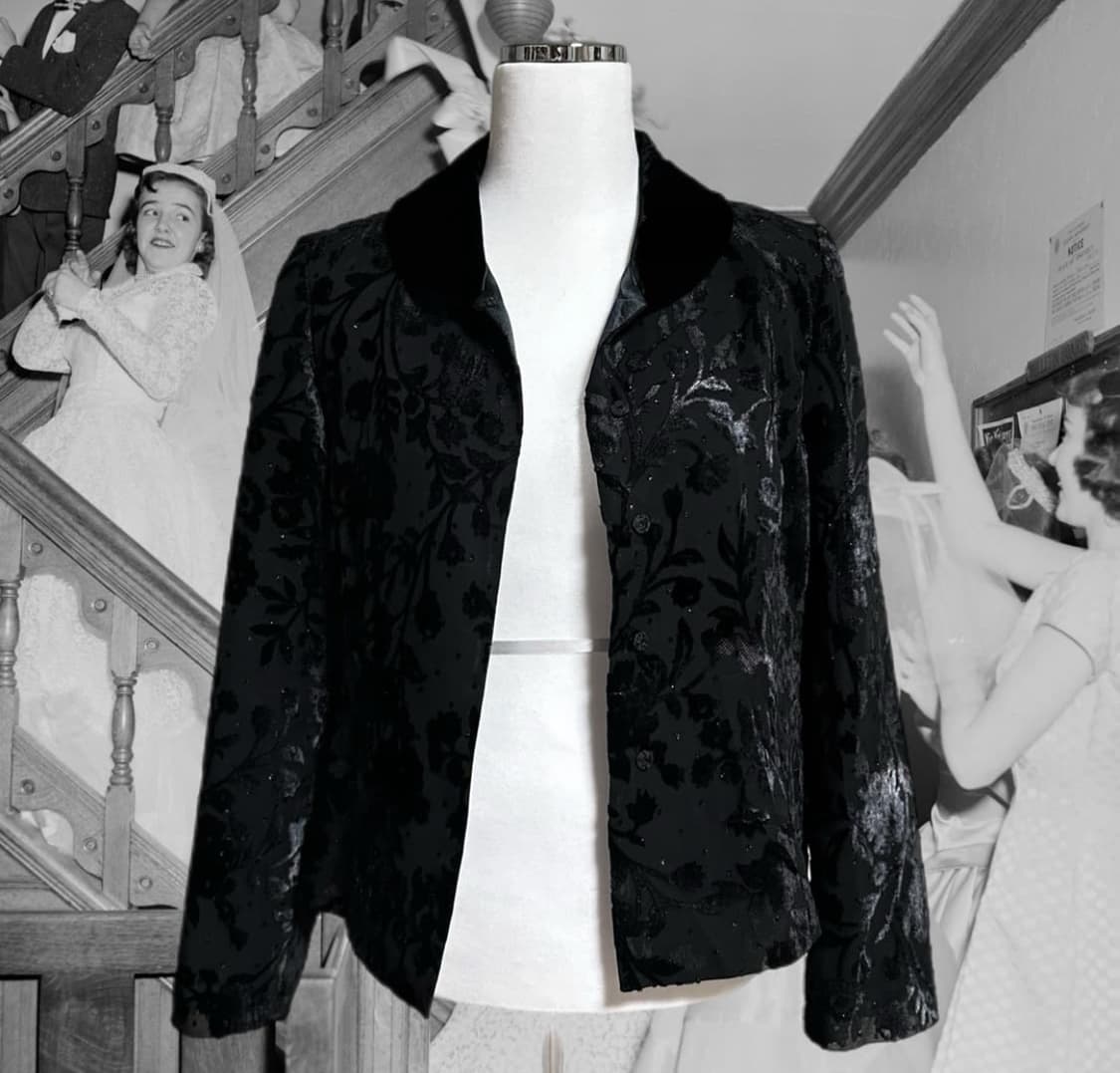 oriental mood black flower jacket 상품이미지2