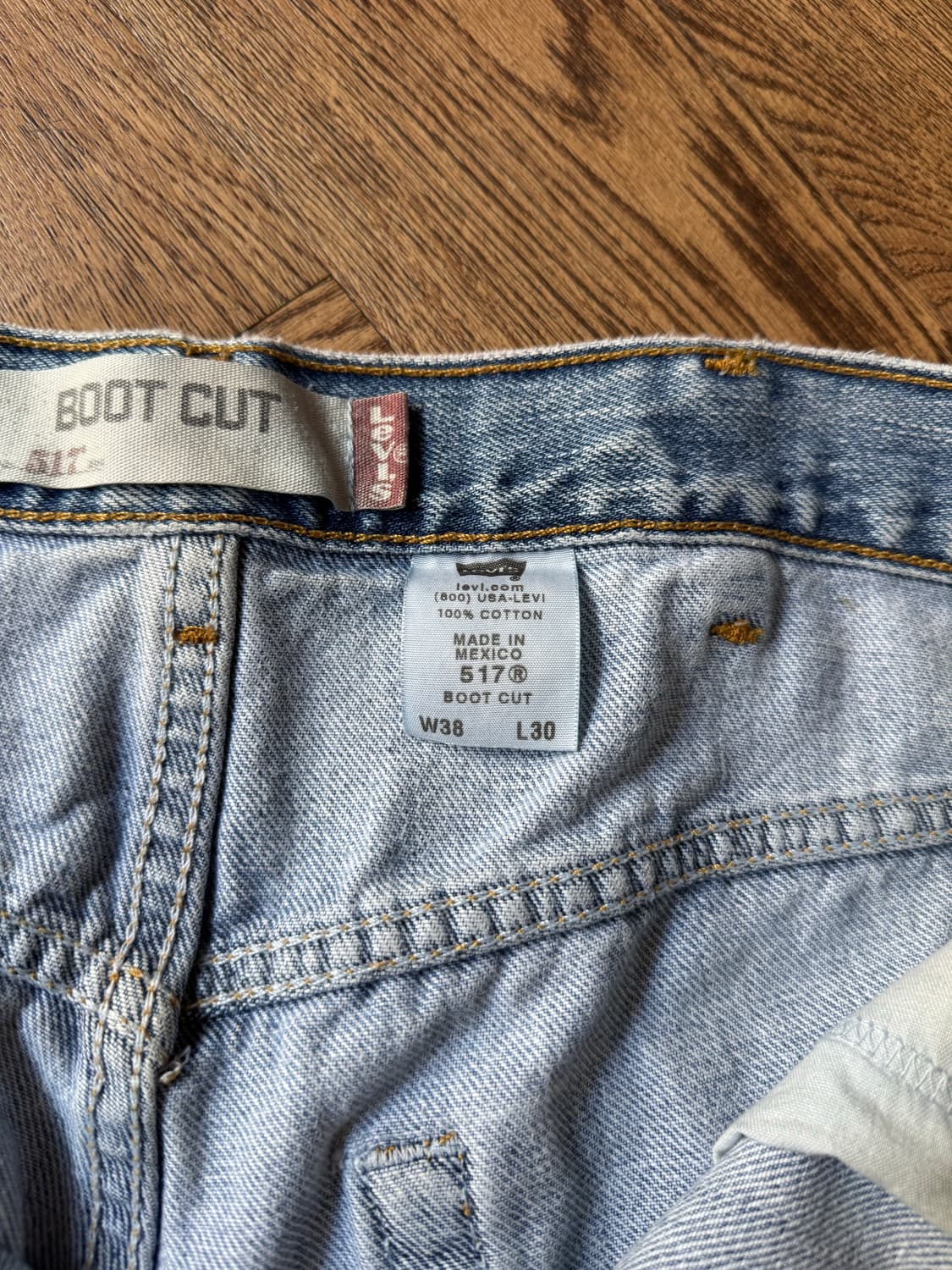 [38]00's 리바이스 517 멕시코제 블리치드 플레어진 F36 상품이미지8
