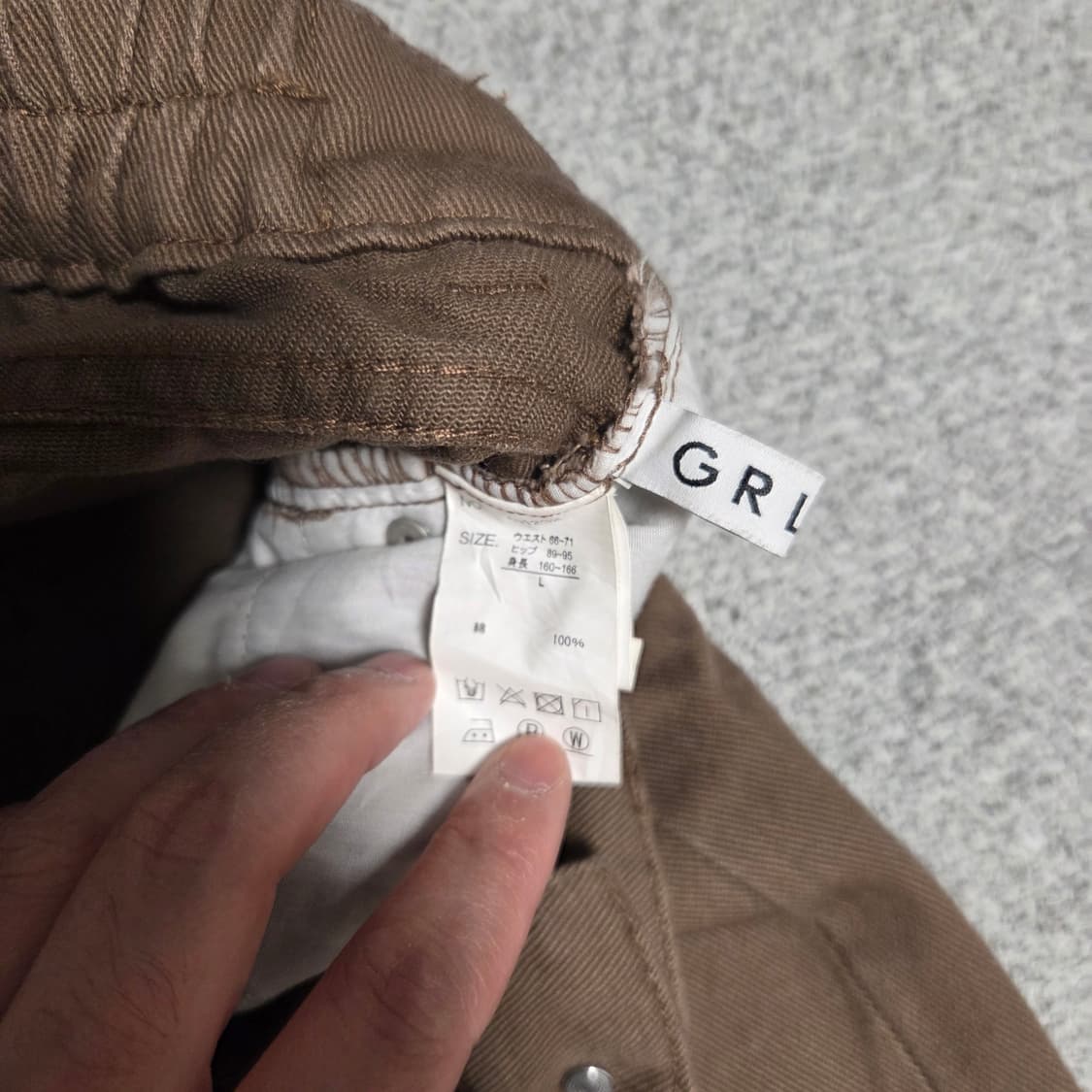 GRL 아메카지 밴딩 코튼팬츠 25-27 상품이미지4