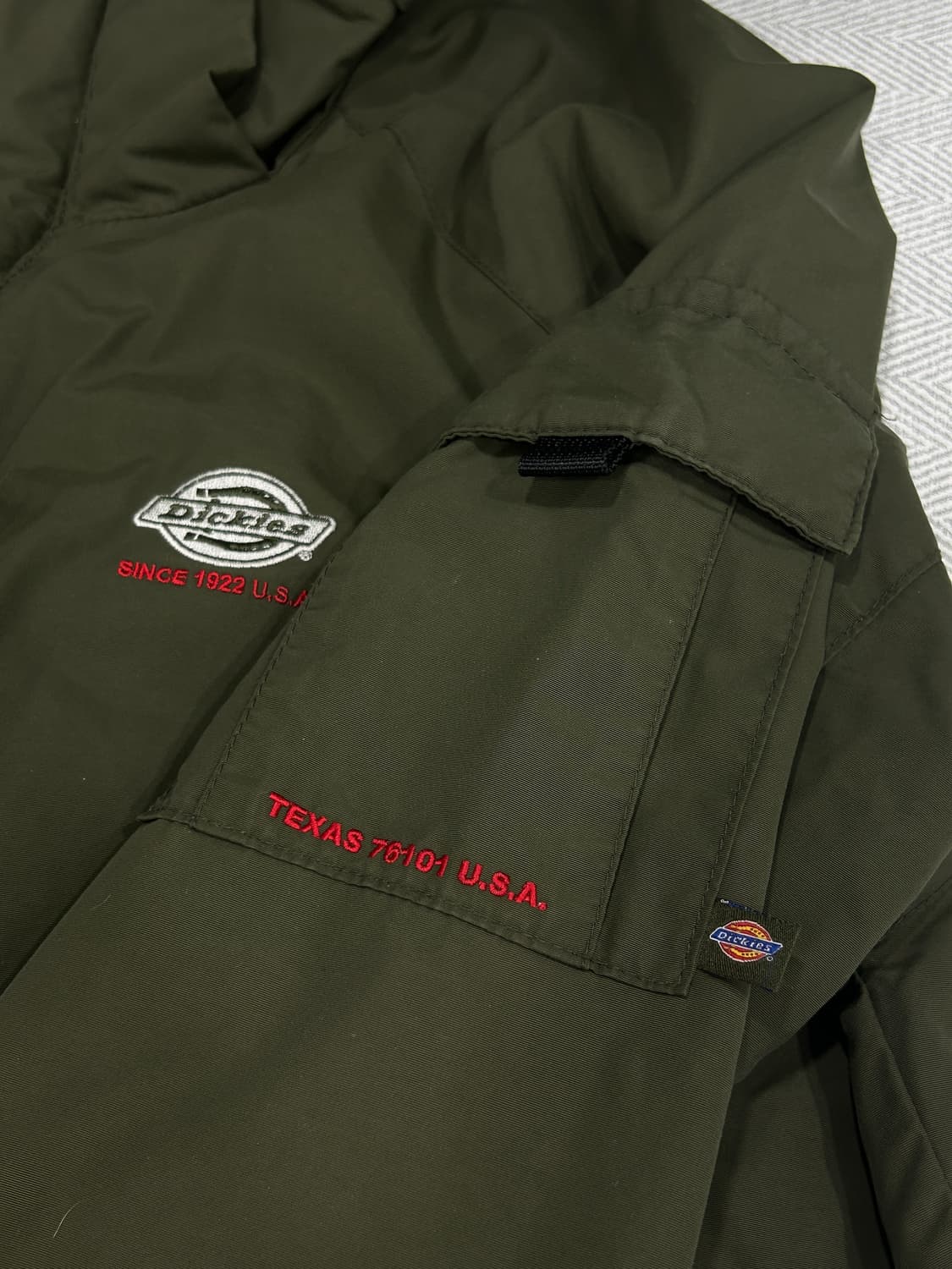 디키즈 카키 바람막이 집업 자켓 남성 M 상품이미지6