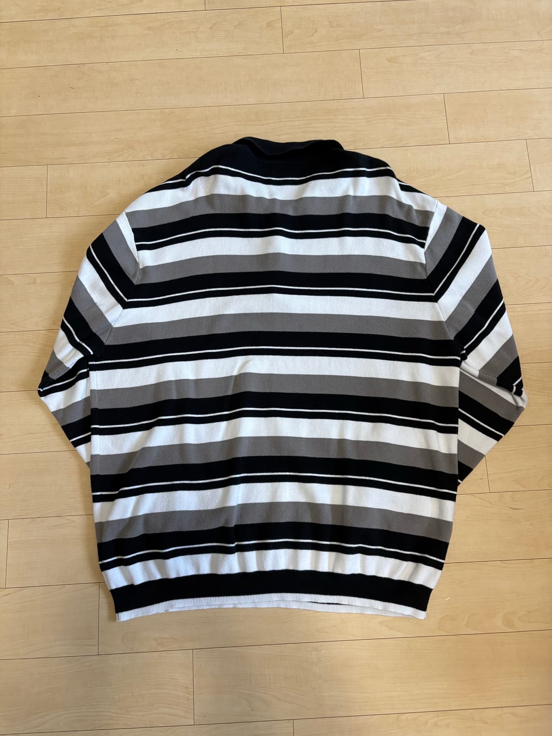 슈프림 스트라이프 집 롱슬리브 폴로 블랙 24FW L 상품이미지3