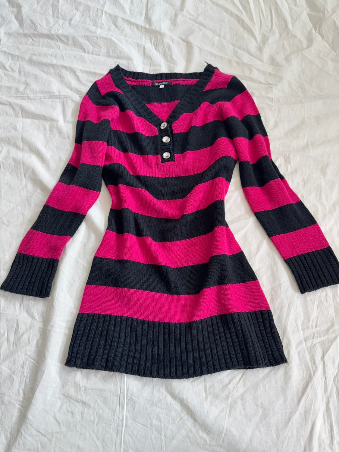 나나 펑크 캐캐체 니트 미니원피스 상품이미지1