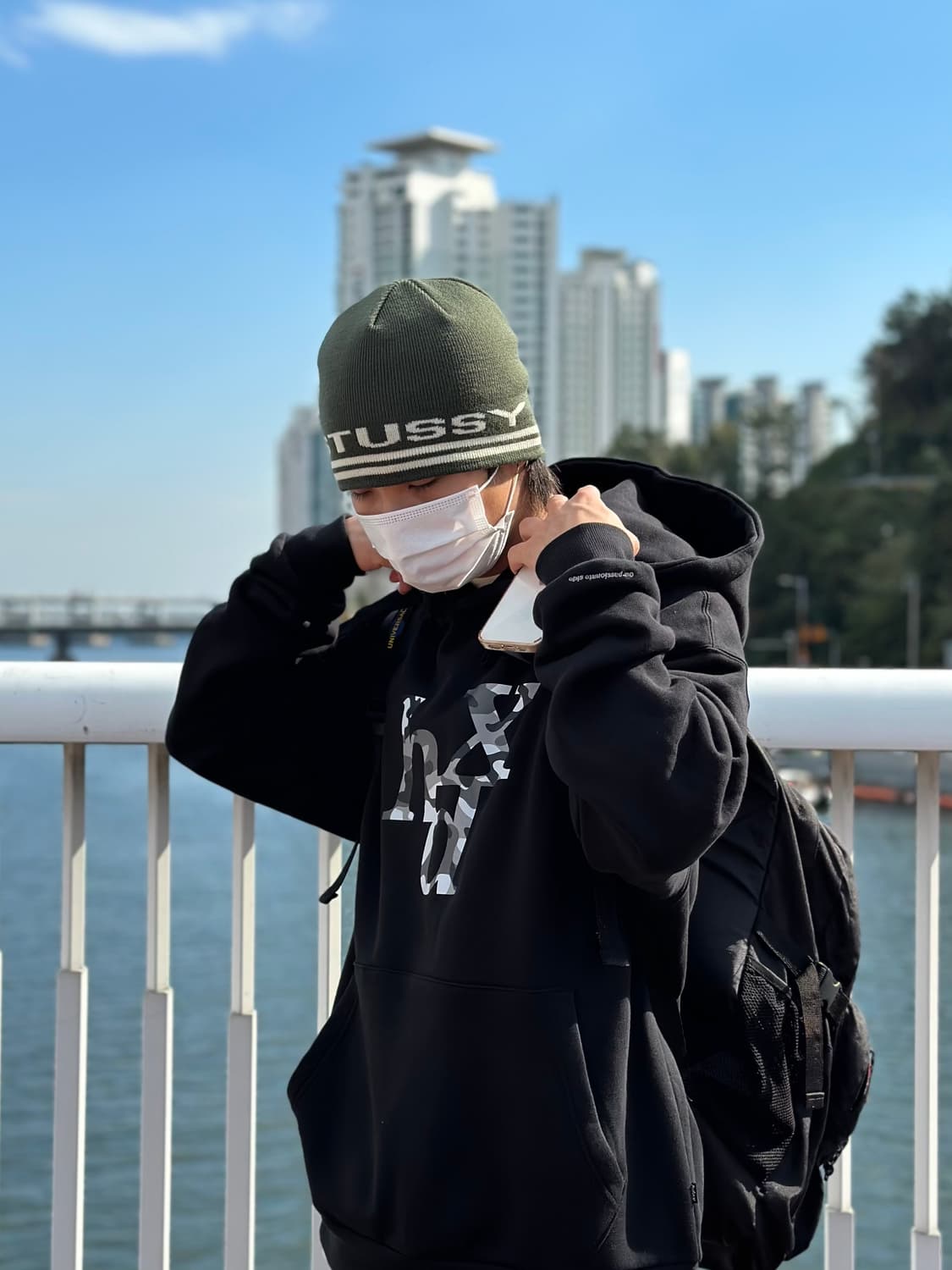 스투시 자카드 스트라이프 스컬캡 비니 상품이미지4