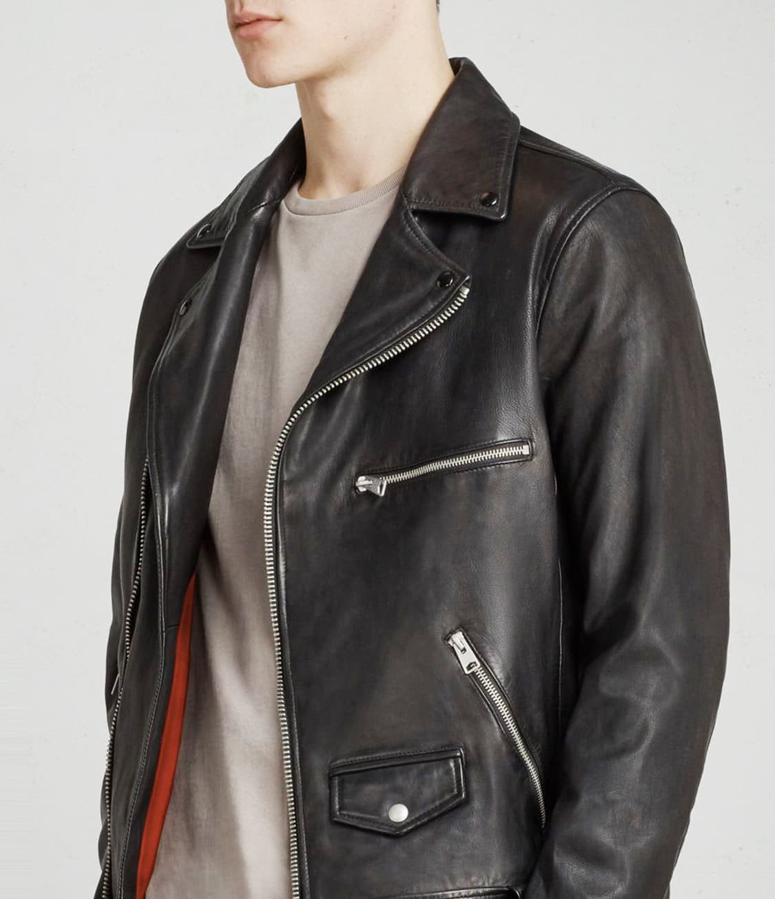 올세인츠 바이커 양가죽자켓 S (100사이즈감) 상품이미지5