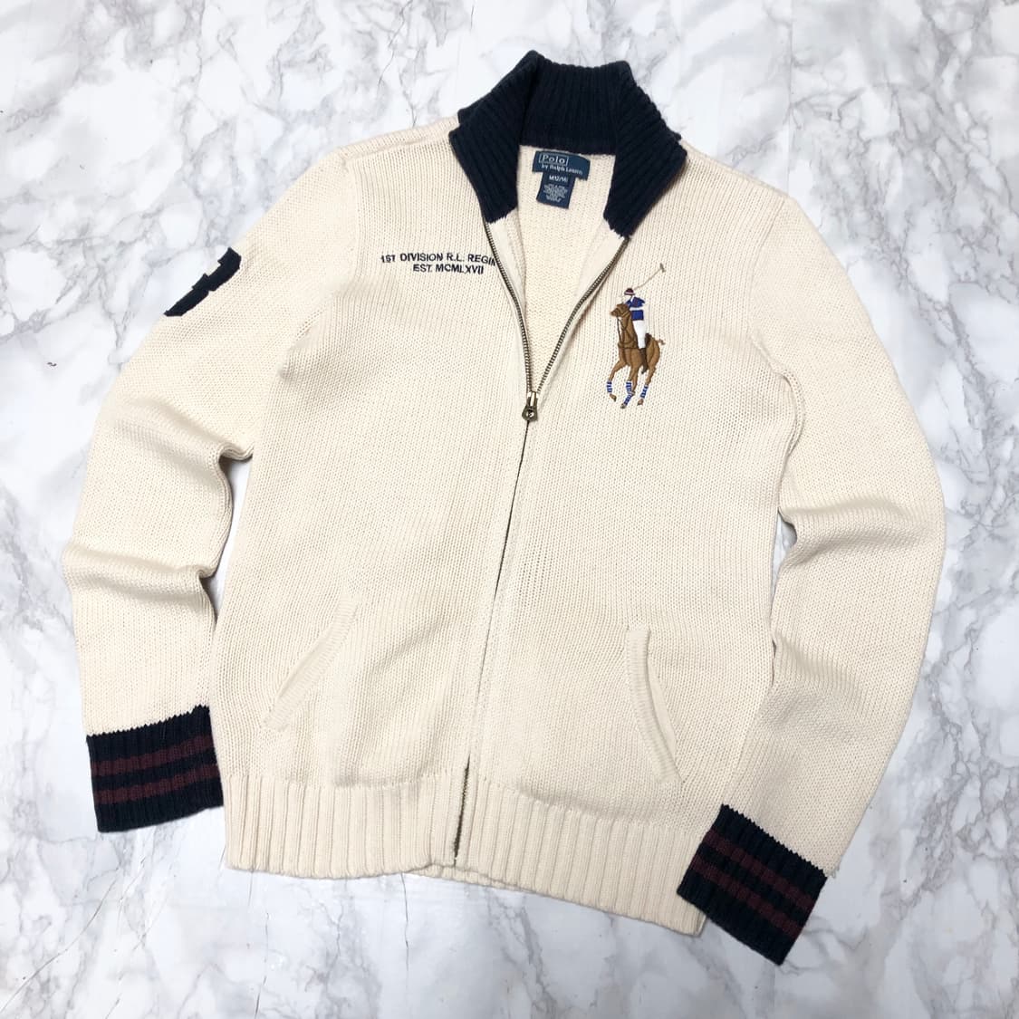 폴로 랄프로렌 빅포니 아이보리 자켓 멀티포니 상품이미지1