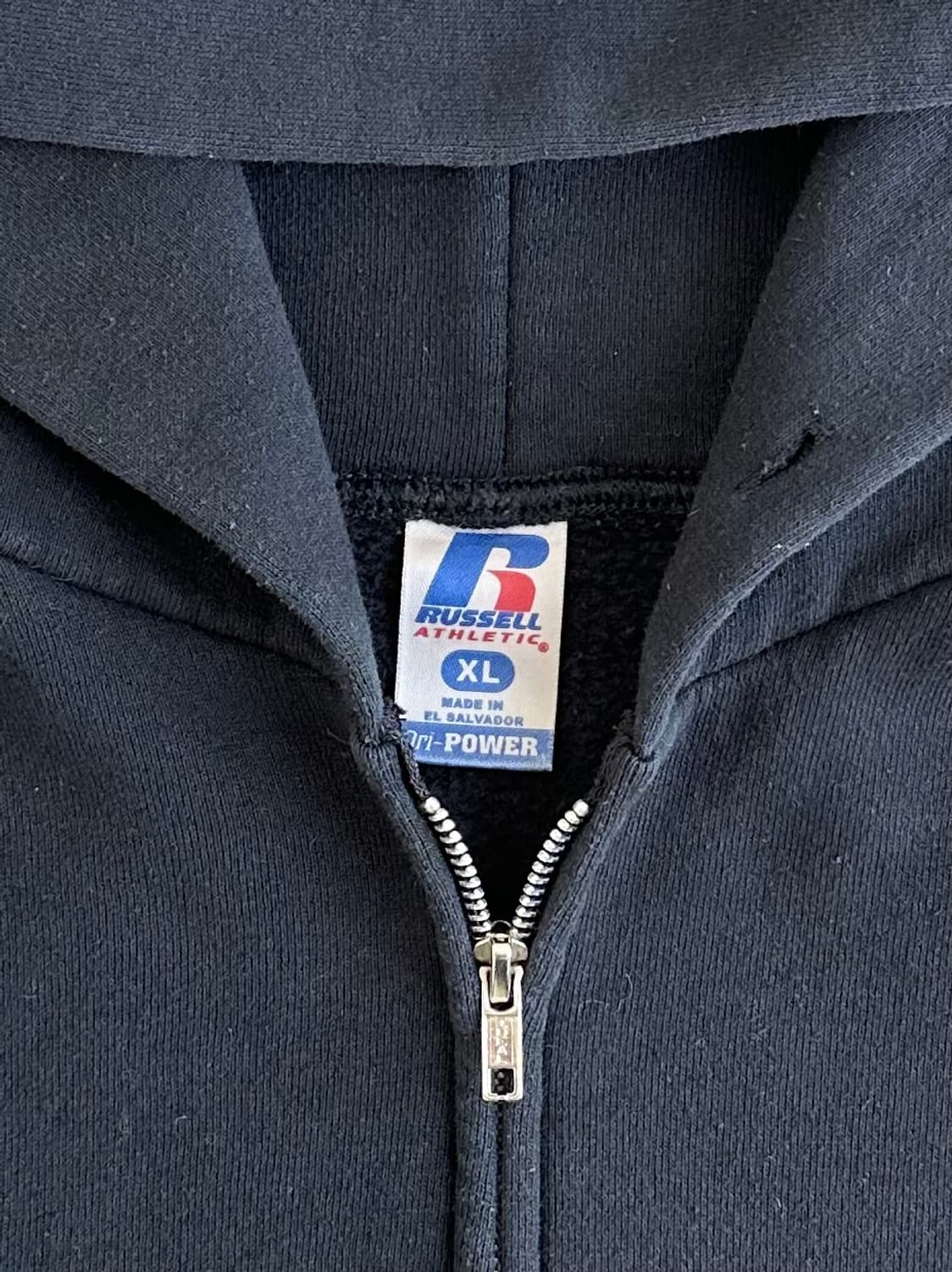 빈티지 러셀 후드집업 블랙 XL 상품이미지6