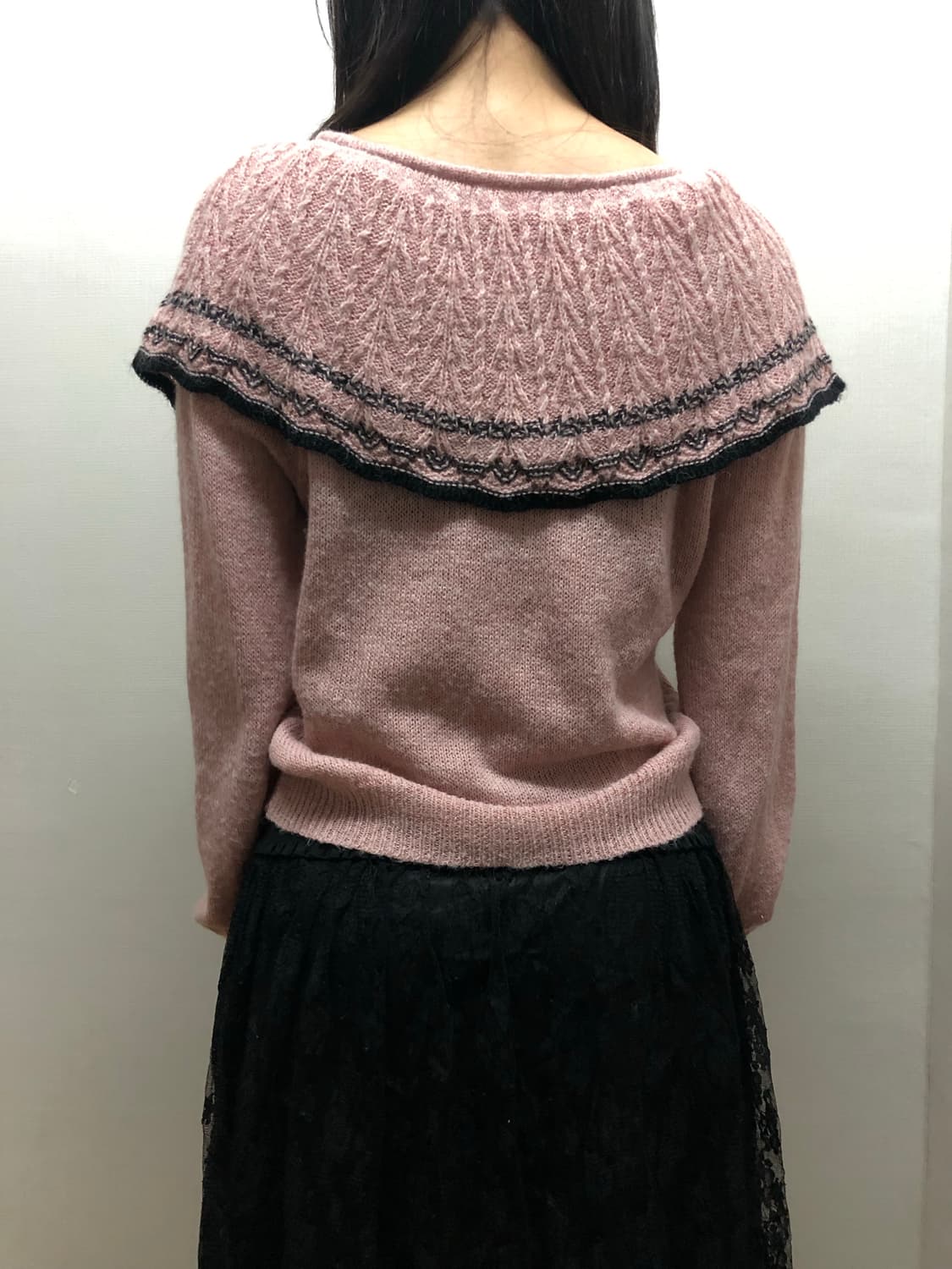 빈티지 핑크 리본 니트 상품이미지5