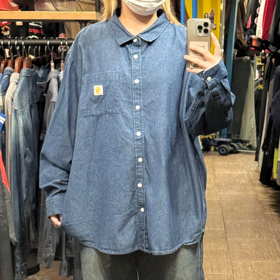 [HI] 칼하트 긴팔 데님셔츠 블루 상품이미지1