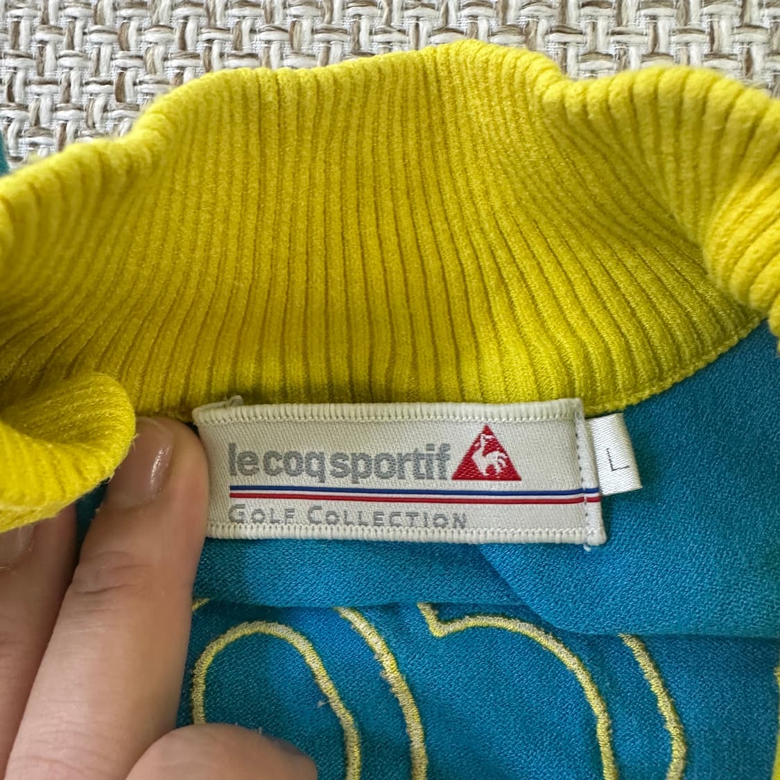 L 르꼬끄골프 하이넥 반집업 골프웨어 0410D 상품이미지2